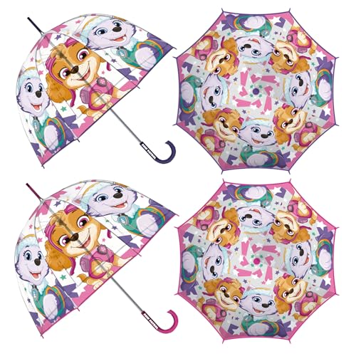 ARDITEX Paraguas Infantil Transparente Patrulla Canina, EVA, 67cm...