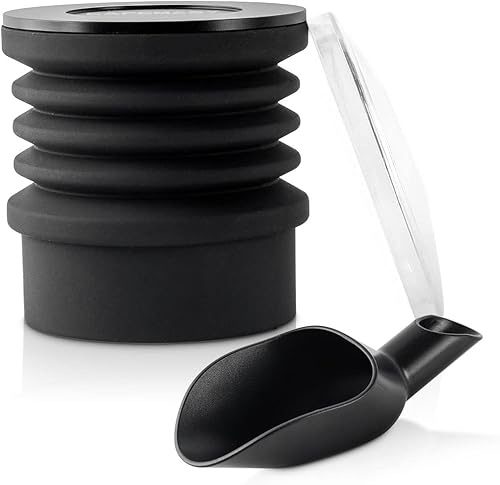 Molinillo de café expreso, tolva de dosis única con soplador de aire de fuelle de silicona para soplar molienda de café residual, compatible con