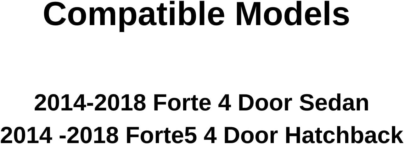 Driver Left Side Front Door Window Door Glass Compatible with Kia Forte / Fort5 2014-2018 Models