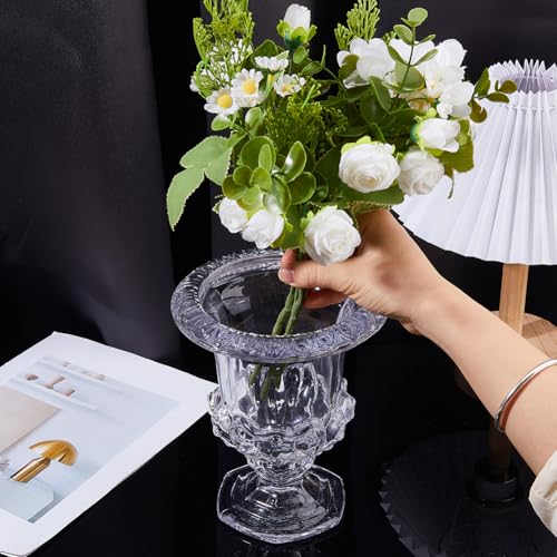 Jarrones de urna de cristal para centros de mesa grande en el hogar 4