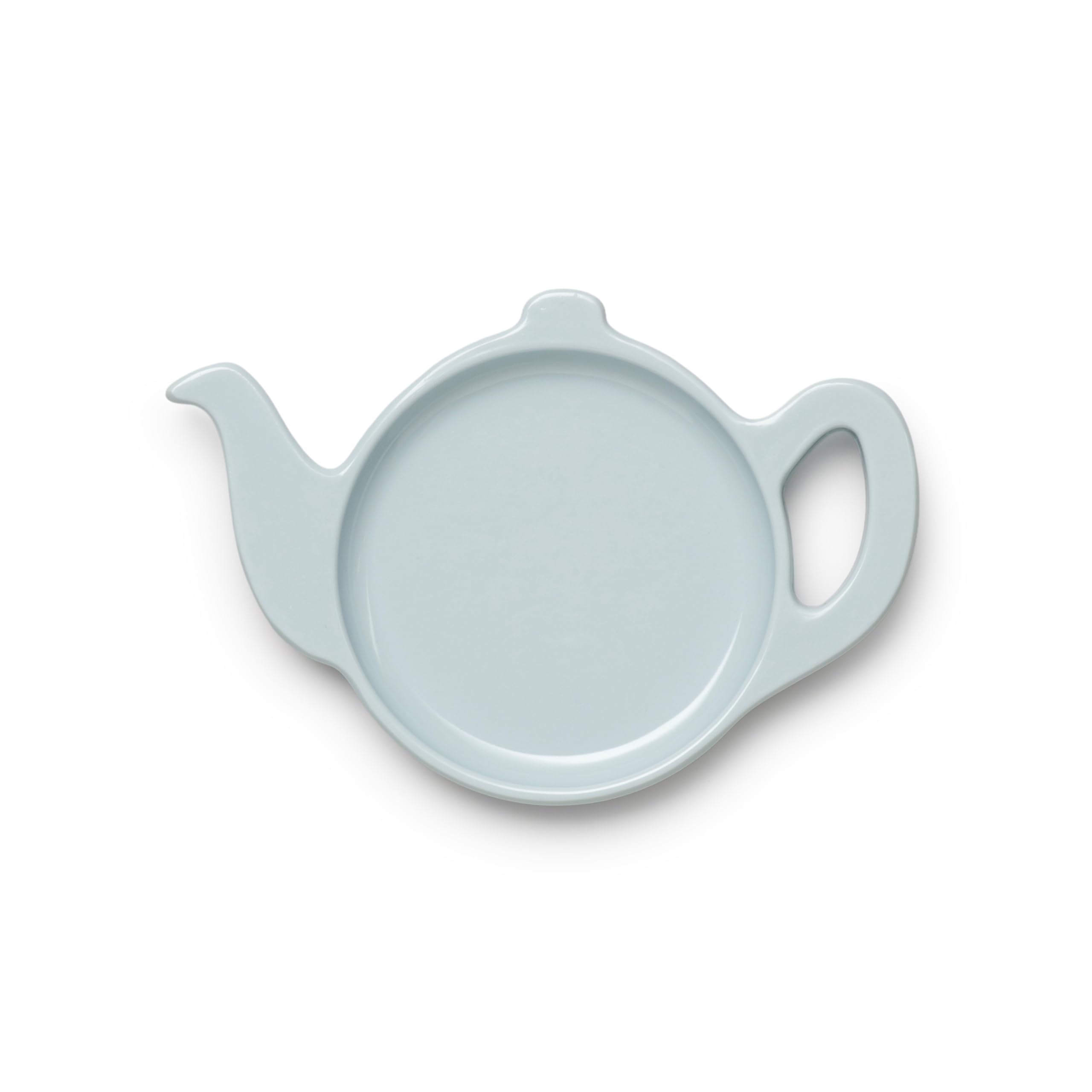 Zeal Tea Bag Tidy, Teapot Shaped Tea Bag Holder & Coaster, BPA Free Melamine Tea Bag Rest Dish