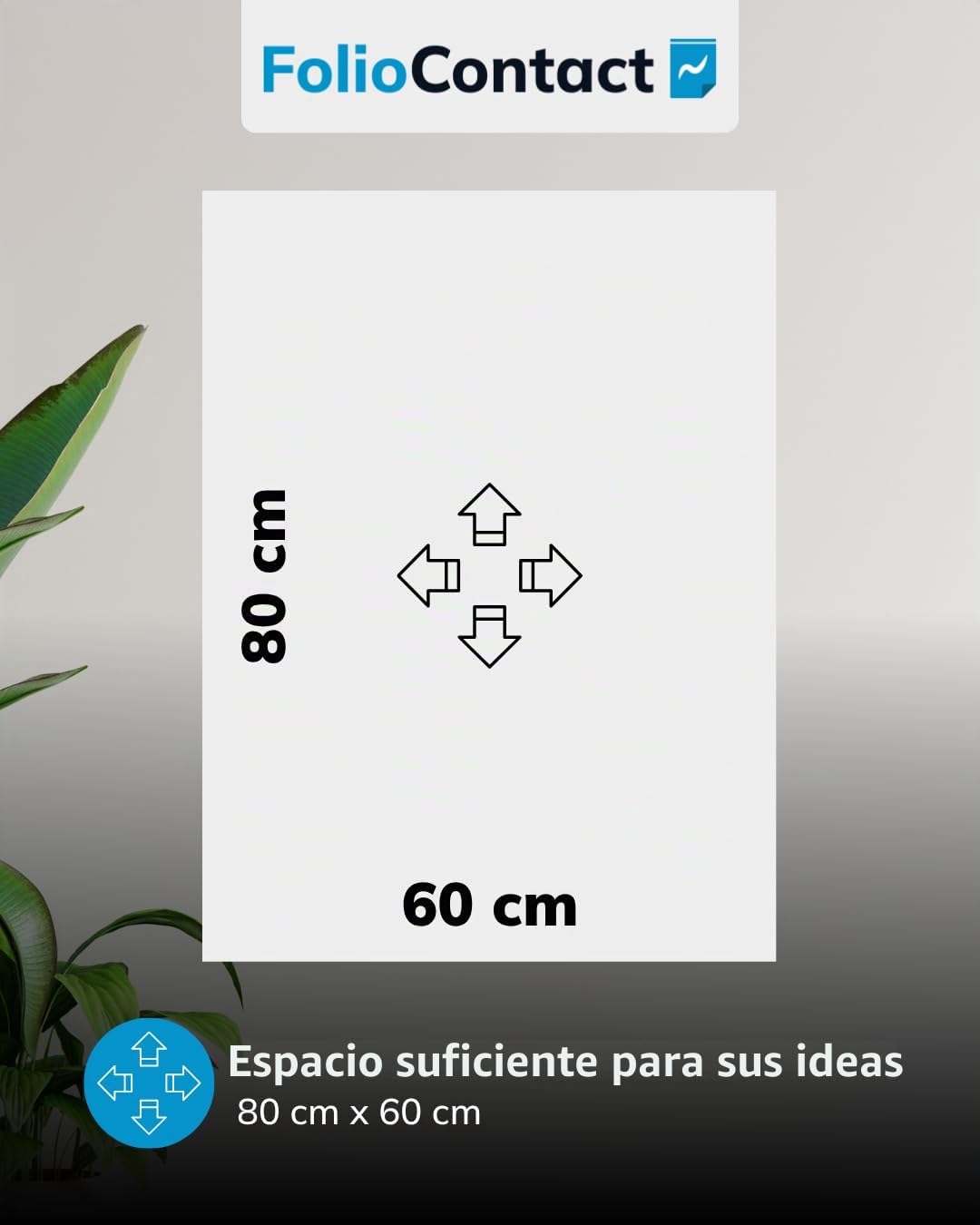 Pizarra blanca electrostática (se puede borrar, se pega sin adhesivos a casi todas las superficies)