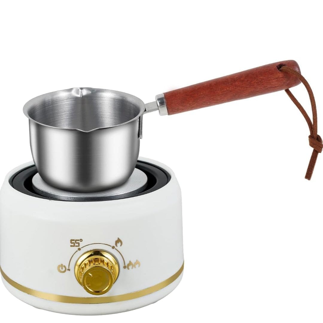 Yathakatha Wax Melter for Candle Making Electric Heater with Pouring Pot 500ml Capacity with Spoon and Warmer Melts Melting Machine Portable Perfect for Candles Soap Chocolate Making Kits-image-13