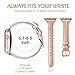 Wearlizer Rose Gold Leather Compatible with Apple Watch Bands Series 6 5 4 40mm Series 3 38mm for iWatch SE Womens Shiny Slim Smooth Wristband Bling Glitter Strap (Gold Clasp) for Series 2 1 Sport