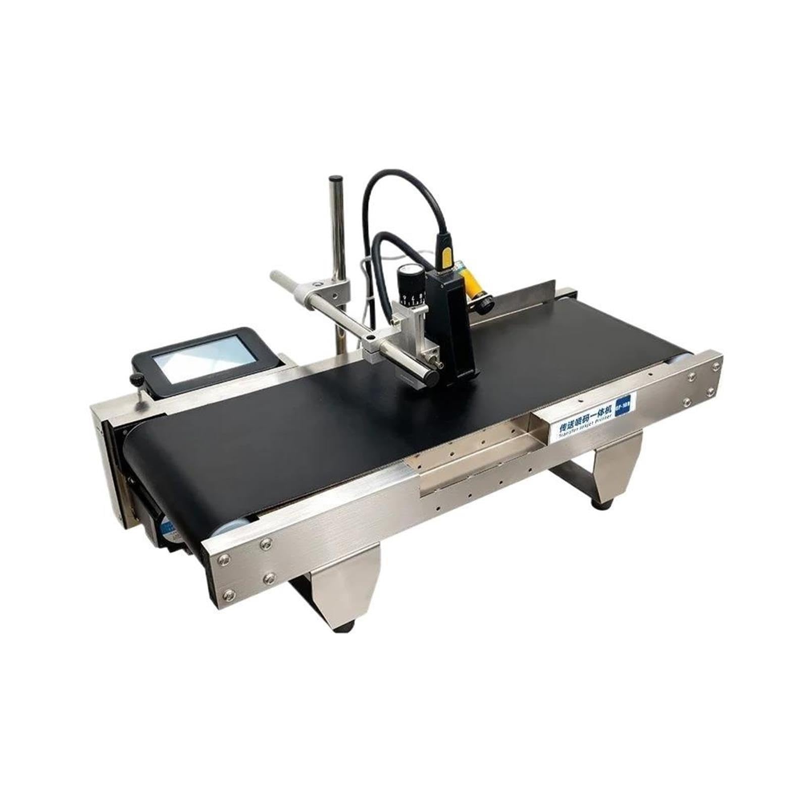 Macchina di codifica continua automatica CP100 con stampante a getto d'inchiostro termica online a nastro trasportatore per la data di scadenza del codice a barre QR(25.4mm printer)