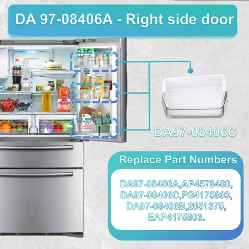 UPGRADED DA97-08406A/B/C Refrigerator Door Bin Shelf Compatible with Samsung RF4287HARS/RF4289 Series Right Side Door, Replace AP4578480, EAP4175803, PS4175803, DA63-05391(2 PACK) by SCBHWJ - Image 3