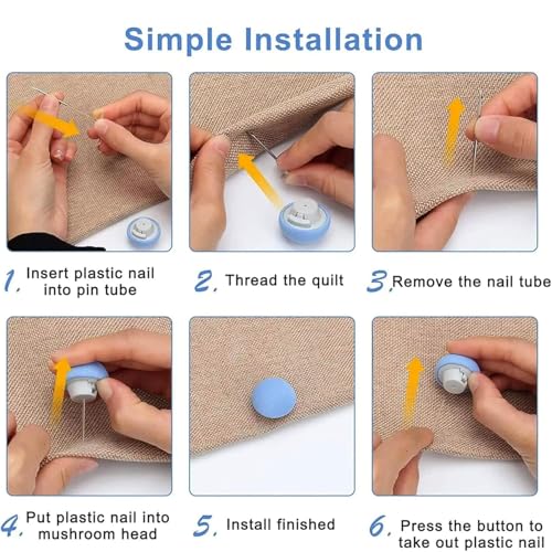 Image of ALINCOLN 16 Pcs Anti-Slip Blanket Button Clip | Durable Quilt Button Fixers for Bed Sheets | Secure Blanket Cover Pin Lock | Multi-Purpose Duvet Clips for Comforter, Mattress, Sofa Covers & Curtain