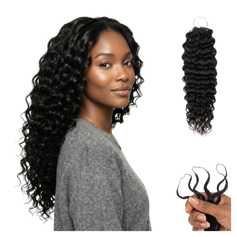 100% Unprocessed Remy Human Hair Feather Crochet Extensions for Women – Reusable, Invisible Knotless Feather Hair - Brumese - Natural
