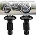 Qiilu Pair of Bar End Plug, 22mm 7/8inch Motorcycle Handlebar End Slider Plug for Racing ATV Offroad (Black)