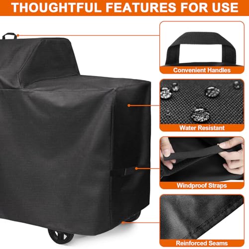 BAC761 Grill Cover for Traeger Woodridge Pellet Grill and Smoker by BBQ Future - Used condition - Image 3