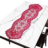 【Crée une saveur de Noël】 Équipé d'un motif délicat, le chemin de table rustique crée une atmosphère de Noël romantique et maintient l'esprit des vacances dans votre maison.