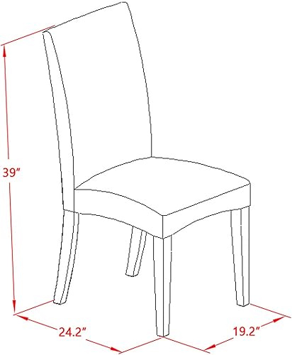 Miniatura 3 de East West Furniture ESDR3-BCH-24 Eden - Juego de comedor de 3 piezas para espacios pequeños que contiene una mesa de comedor redonda con pedestal y