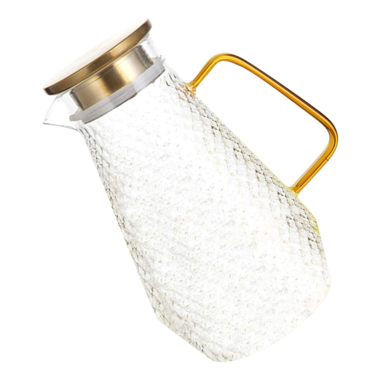Mobestech Caraffa in Vetro Borosilicato Trasparente Resistente al Calore con Beccuccio Sigillato per Acqua Succhi e Tè Freddo Estivo
