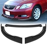 HK5 3 Pieces Front Bumper Lip Spoiler Splitter Side Body Kit Trim Protection Compatible with 2006 2007 Lexus GS300 GS350 GS430 (Matt Black)