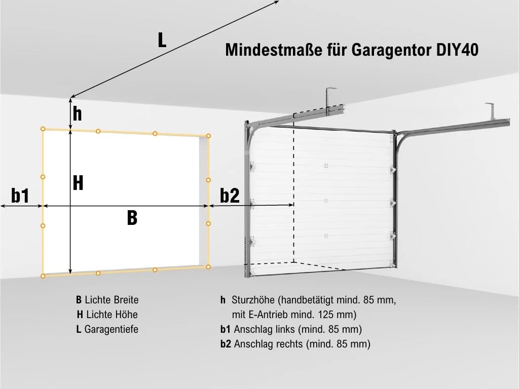 DoorHan Sektional Garagentor 2750 x 2280 RAL 7016 Anthrazitgrau Selbstmontage