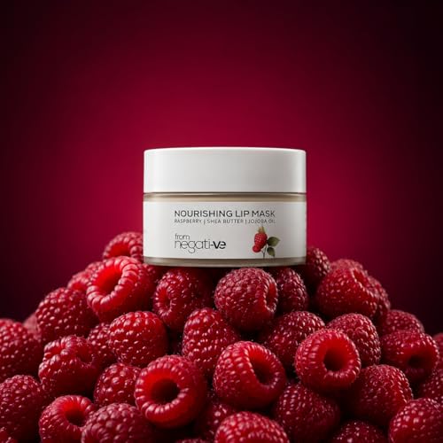 Image of Overnight Lip Repair Mask for Dark, Dry & Chapped Lips | Raspberry, Shea Butter & Jojoba Oil Lip Sleeping Mask for Deep Nourishment & Hydration | 10g