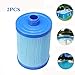 Produktbild ZZQH 2Pcs Filterkartusche Kartusche Whirlpool Filter Lamellenfilter für Filterpumpe, Pool, Spa- 150 * 243mm, Blue