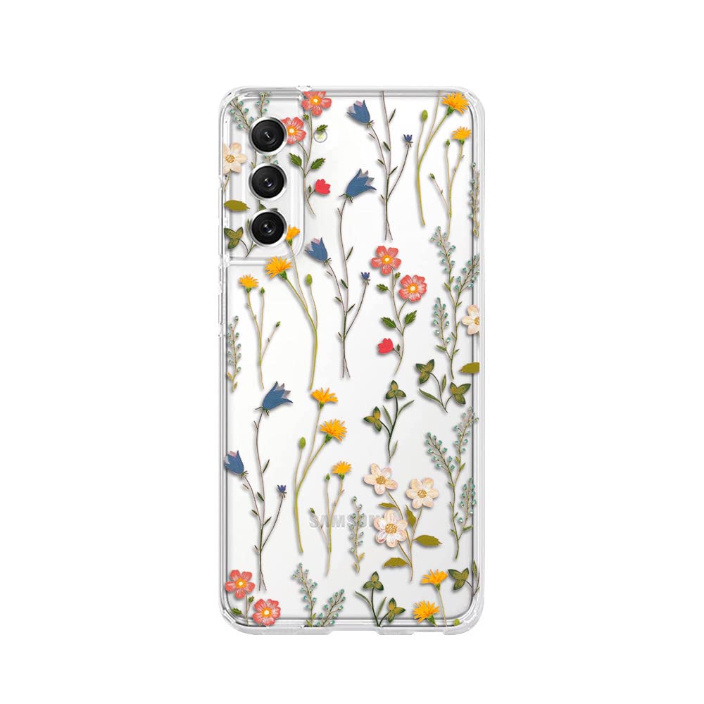 SunyuerDesigned for Samsung Galaxy S23 Plus Case, Slim Fit Clear Cover with Fashionable Designs for Girls Women, Protective Phone Case for Samsung Galaxy S23 Plus 6.6" (Elegant Floral)