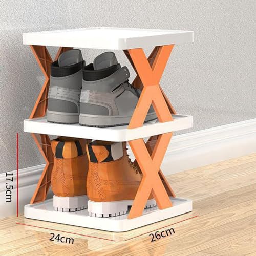 Haofy Foldable Shoe Rack Plastic Multi Layer Stylish Simple Easy to Install Shoe Shelf, Multifunctional - Image 2