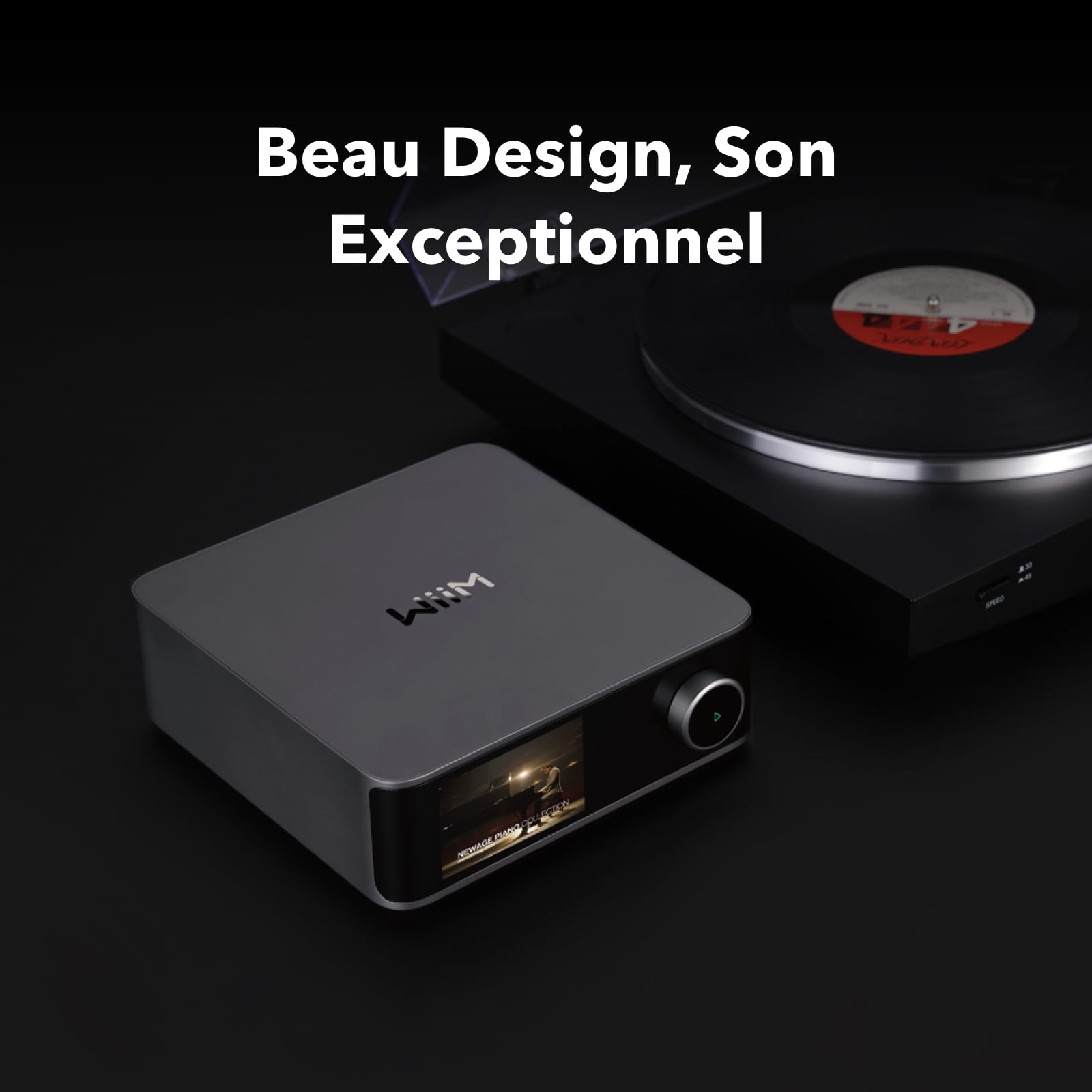 WiiM Ultra Music Streamer & Préampli Numérique | Écran Tactile de 3,5", Compatible avec Google Cast & Alexa,Diffusion de Spotify, Amazon Music,Tidal | HDMI ARC,Entrée Phon&Sortie Casque | Gris Spatial