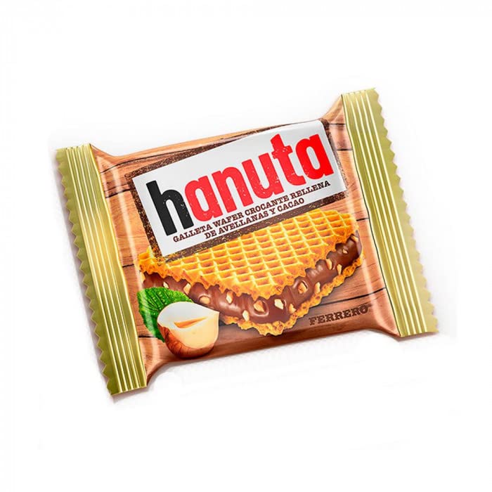 2X FERRERO HANUTA HASELNUSS-SCHNITTE (NOCCIOLA) LIMITED EDITION 220 gr - Wafer ripieni al Cioccolato e Nocciole Sbriciolate - Scatola da 10 pezzi