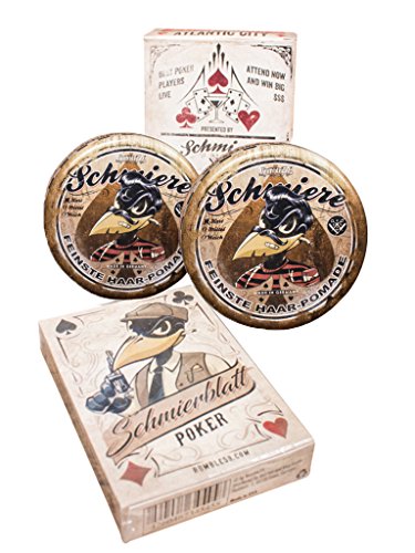 Preisvergleich Produktbild Schmiere - 2er Set Pomade + Pokerblatt #hart - Pomade from Rumble59