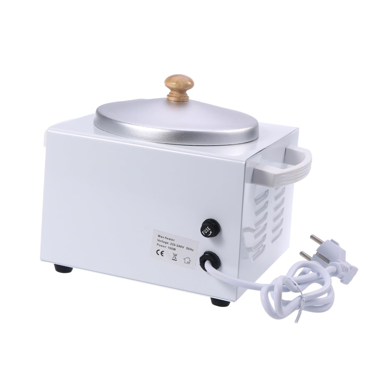 Scaldacera Brasiliana 500ml in Metallo, Scaldino per Ceretta Temperatura Regolabile, Contenitore Removibile e Coperchio per Salone Stile Casuale | Contenitore in Alluminio Rimovibile Manico, Coperchio Incluso, Struttura Resistente alla Rottura Stile Casua