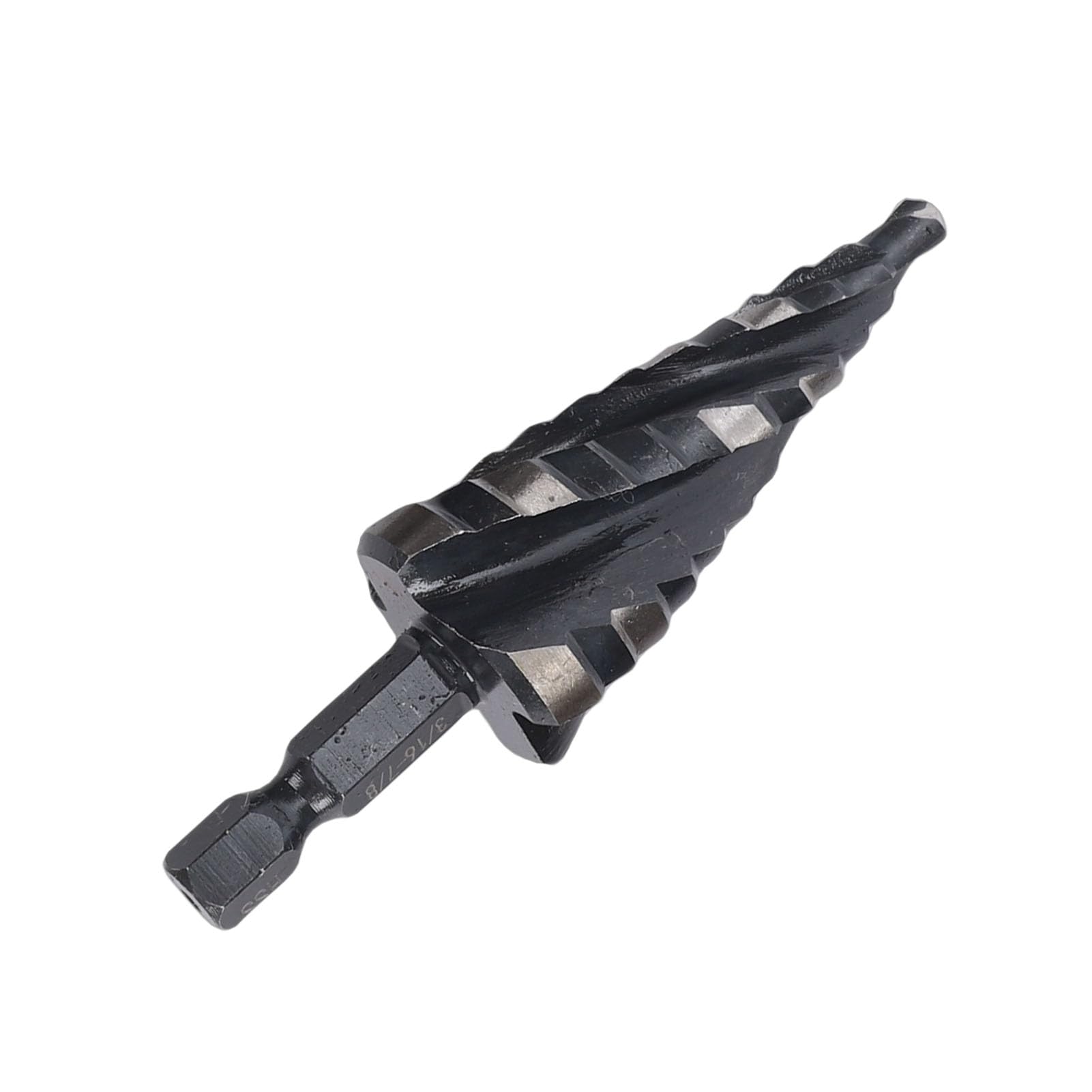 Lot de 4 forets étagés HSS hélicoïdaux avec tige hexagonale de 0,6 cm et 1 cm pour acier inoxydable, métal, bois, plastique et aluminium, revêtement en nitrure,