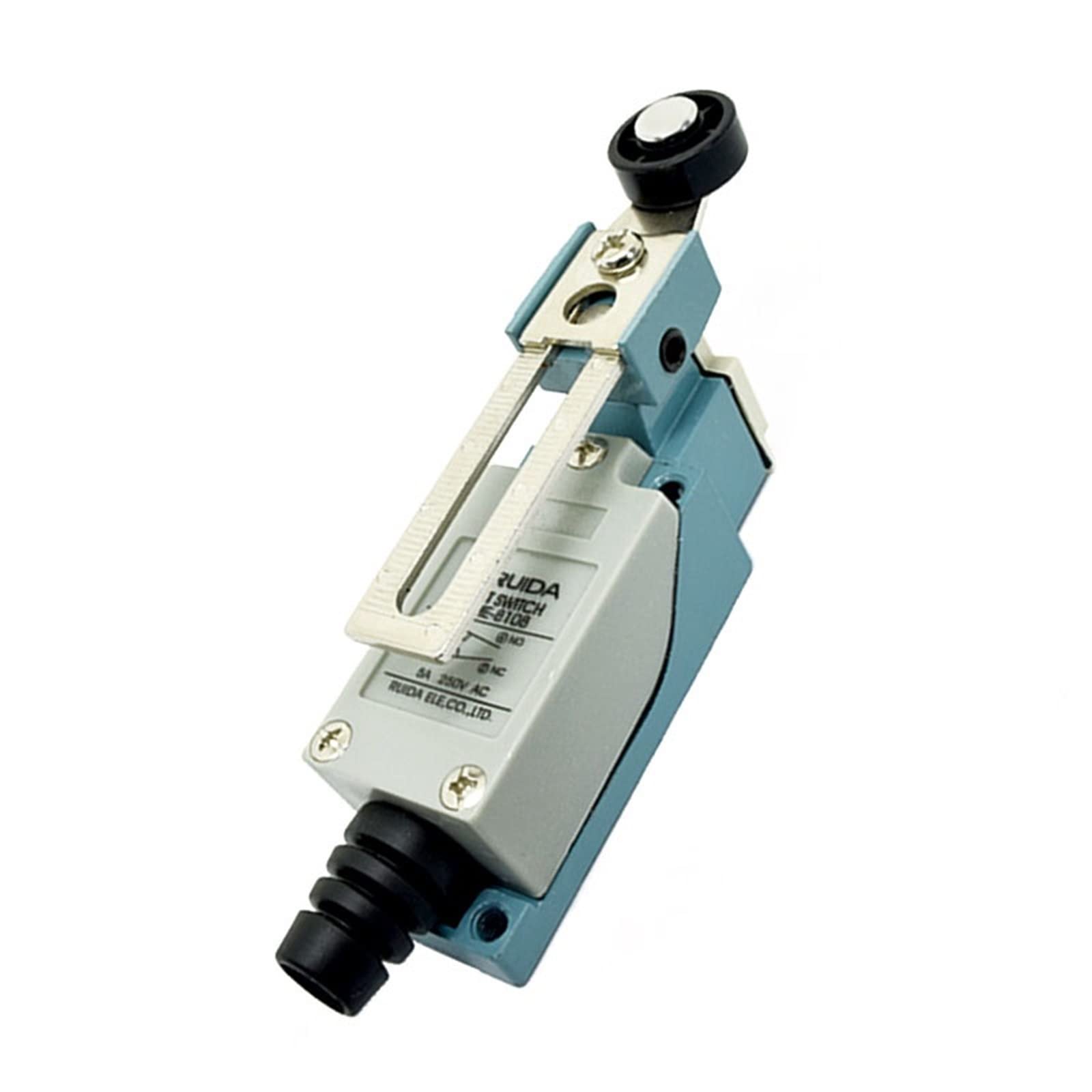 JJHQOKYNA 1Pcs ME-8104 8112 ME-8108 TZ-8108 Metal Rotary Limit Switch Momentary Adjustable Lever Arm 5A/250VAC(Me-8108)