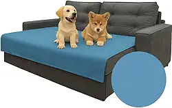 Protetor De Sofá Para Cães E Gatos. Contra Pelos E Líquidos 1,35 x 1,35 (Azul claro)