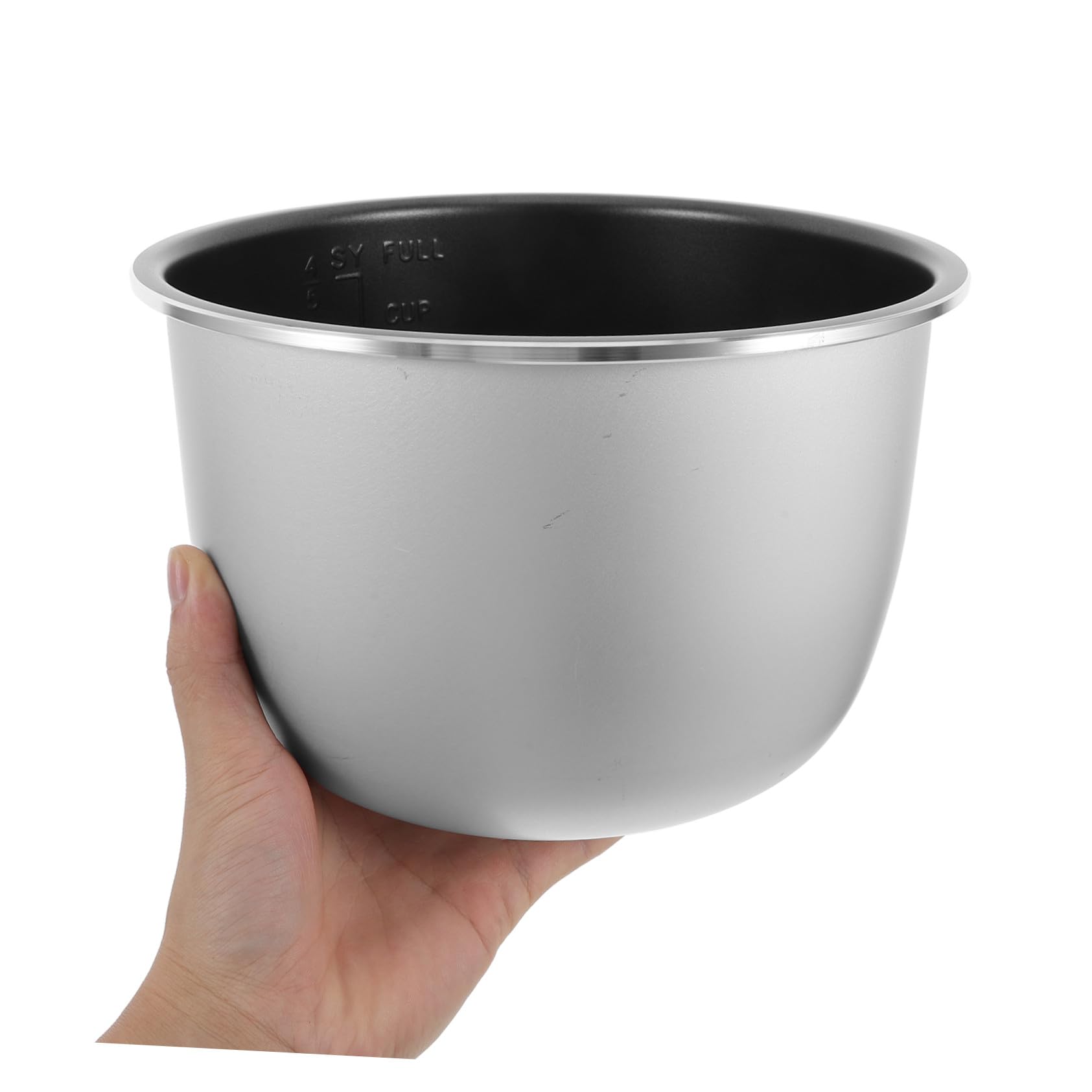 IMIKEYA Olla Interior para Eléctrica Antiadherente de Aluminio | Plata, para Cocción y Cocción Programable, Resistente al Desgaste, Fácil de Limpiar