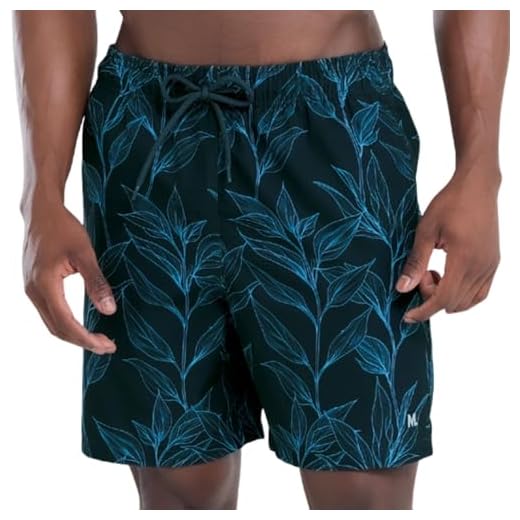 MASH Short Praia Masculino Bermuda Dryfit Elastano Floresta, Preto, G