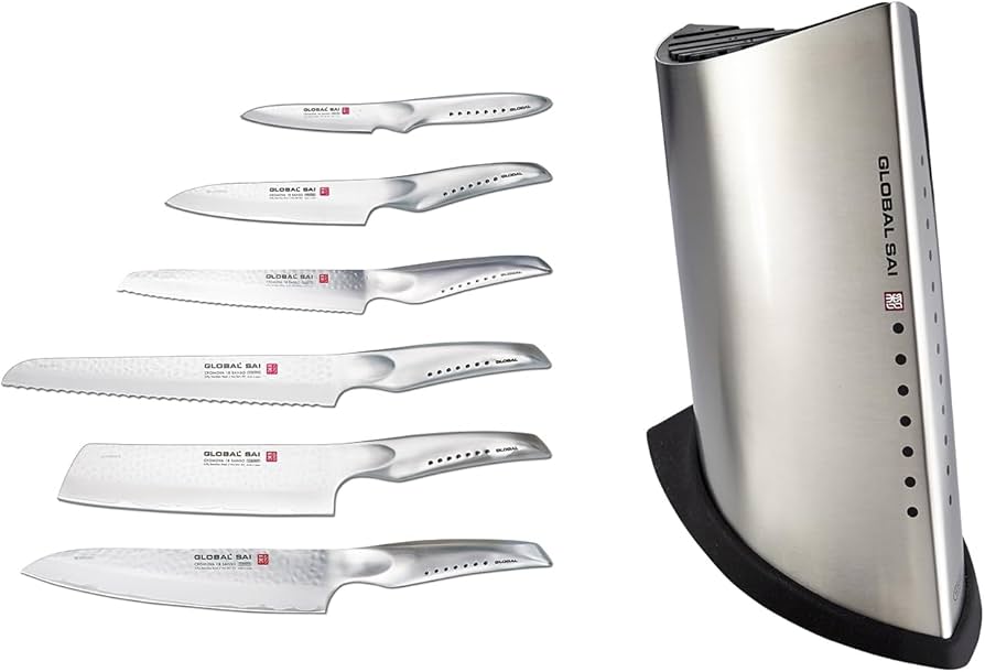Amazon.com: Global SAI 7 Piece Knife Block Set - Lightweight Amazon.com: Global SAI 7 Piece Knife Block Set - Lightweight