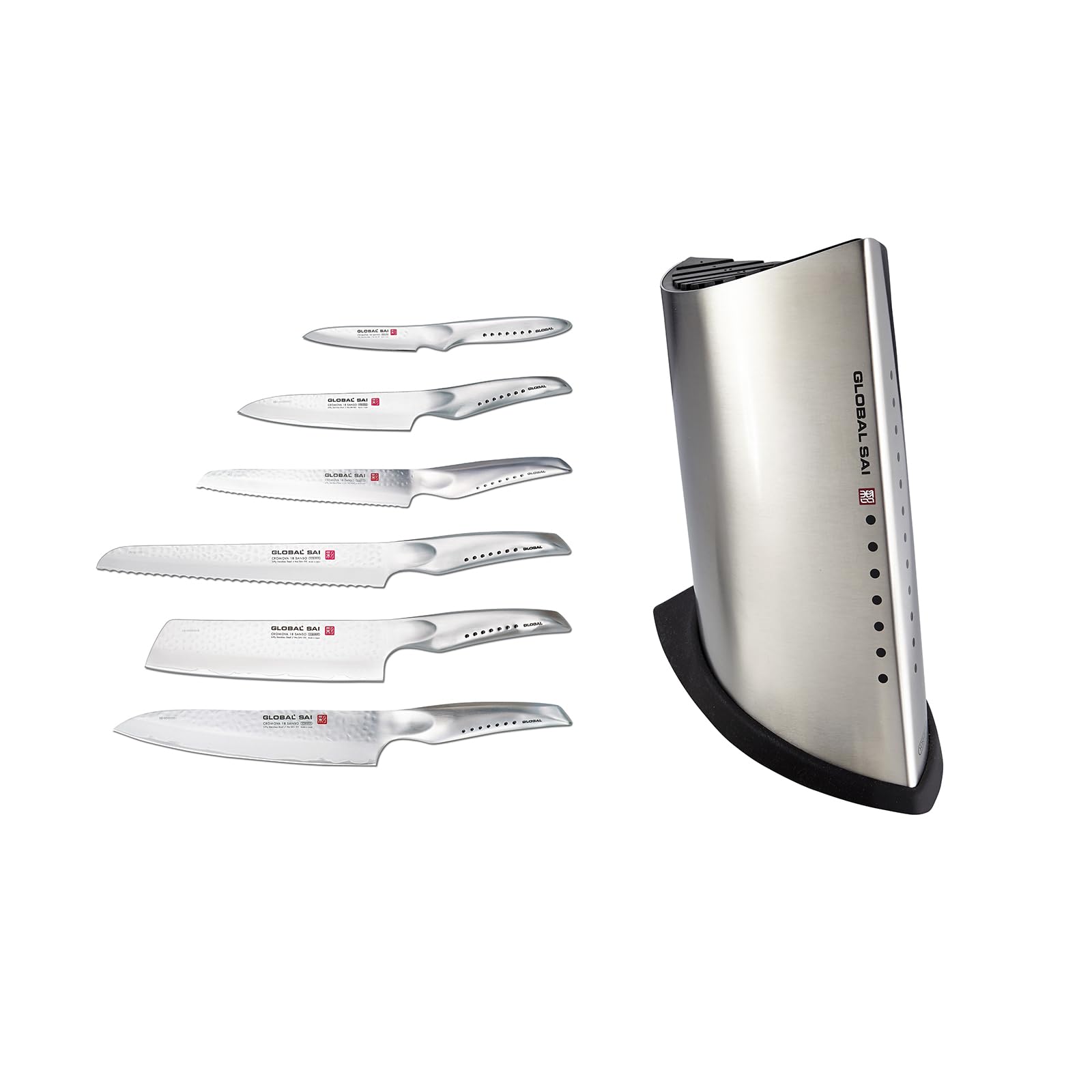 Amazon.com: Global SAI 7 Piece Knife Block Set - Lightweight