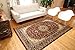 Feraghan/New City Traditional Isfahan Wool Persian Area Rug, 4' x 6', Burgundy