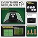 Golf Practice Net with Dual Mats, 3 Tees & 5 Balls – Golf Training Net for Indoor/Outdoor Swing Practice, Backyard Driving & Chipping Set, Portable Training Aid, Great Gift for Men