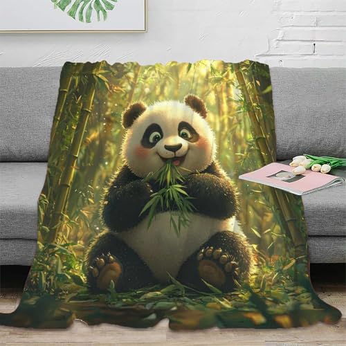 Plaid canapé confortable panda couverture lit chaude pour soirées cocooning - 3