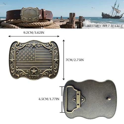 Cowboy Belt Buckle for Men Women Vintage Rodeo Texas Map 1836 Longhorn bull Western Belt Buckles