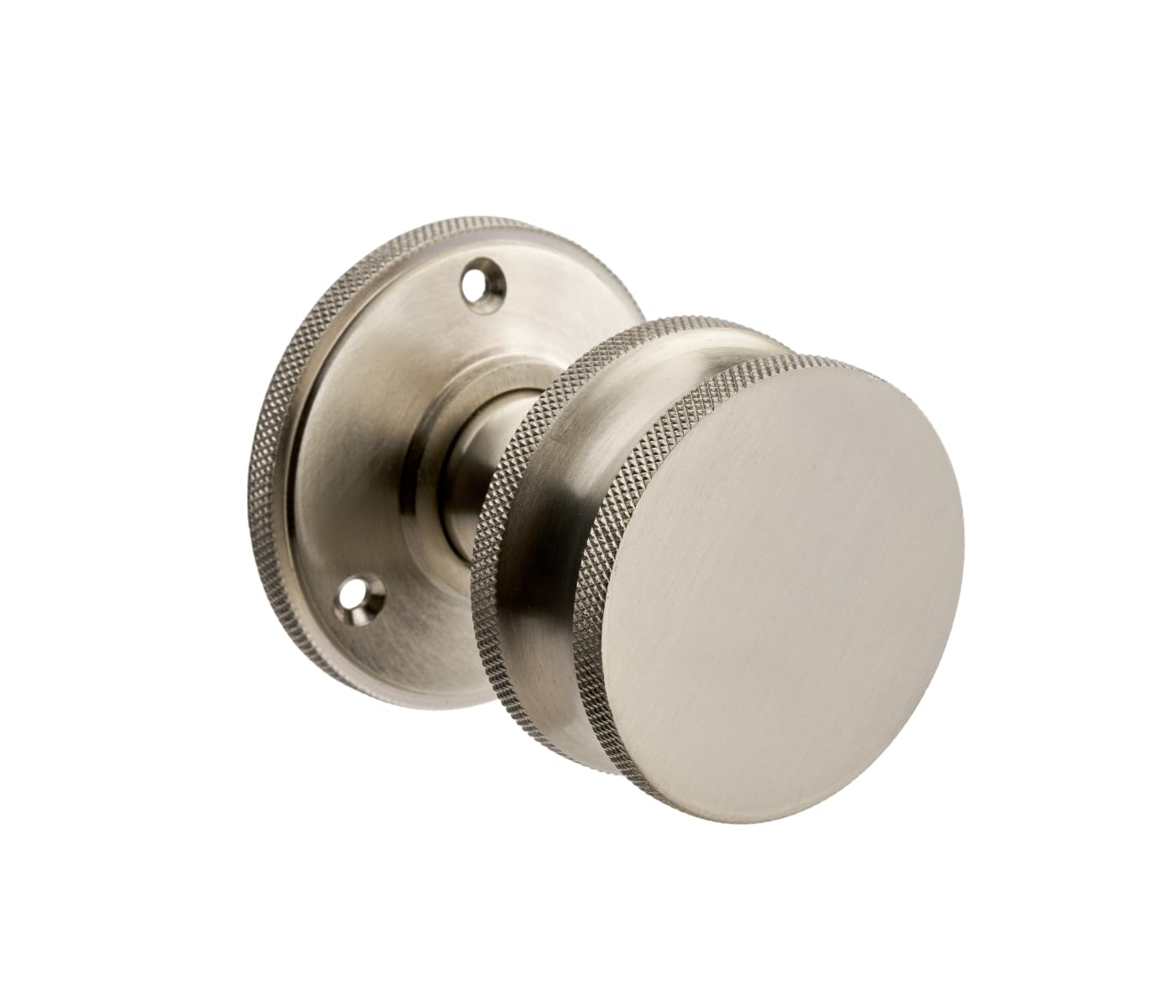 Designer Levers Satin Nickel Kensington Knurled Mortice Door Knob - 55Mm