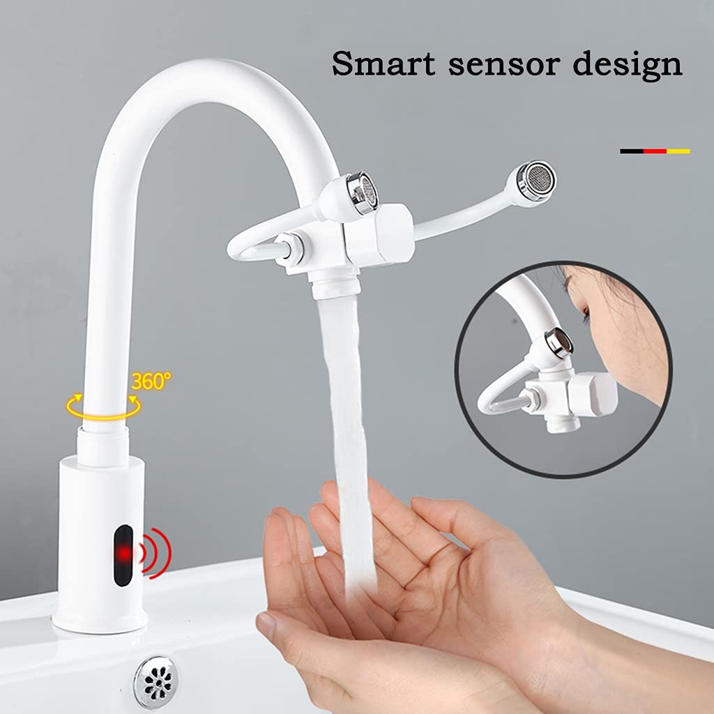 Augendusche für den Notfall, 30 cm, automatisch erkennende Doppelsprühdüsen, Augenduschen-Set zum Waschen von Augen und Gesicht beim Duschen (Farbe: Gelb) (Gelb)