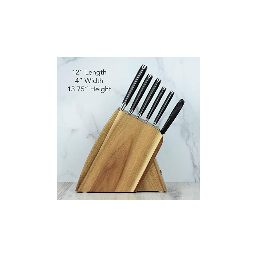 Wusthof Classic Ikon 7 Piece Slim Knife Set with Acacia Block