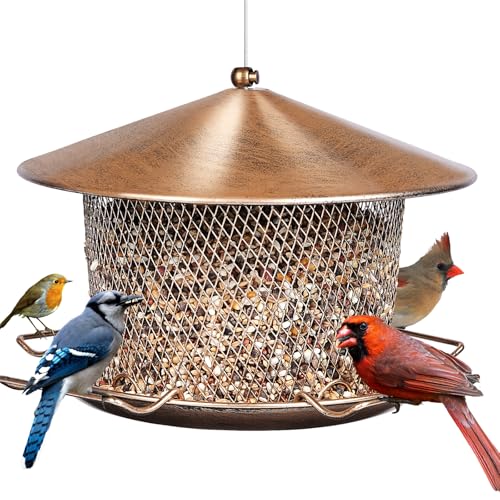 Samhe Bird Feeder for Outdoor, Weatherproof Rainproof All