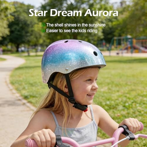 Image of Odoland Kids Bike Helmet for Boy Girl Age 3-8 for Cycling, Scooter, Skating