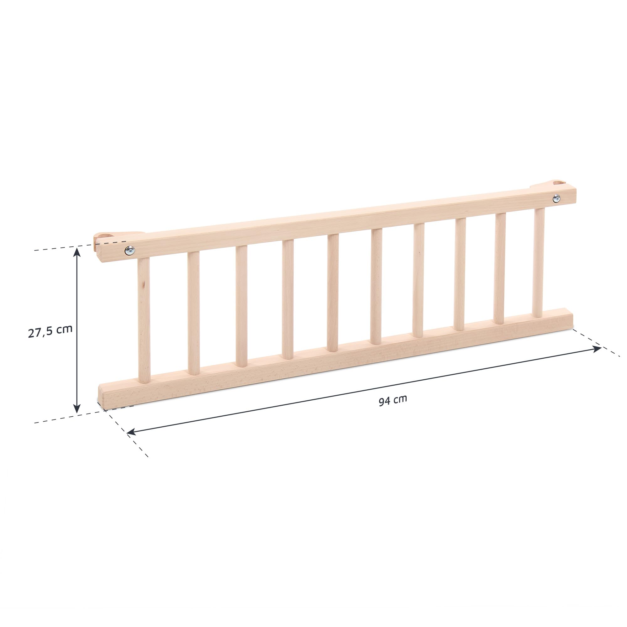 cancelletto di sicurezza babybay I culla adatta per modello Maxi e Boxspring, natura non trattata