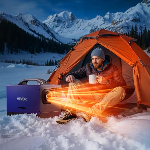 Image of VEVOR Diesel Heater, 8KW, DC 12V /24V, All in One Portable Diesel Air Heater with Remote Control and LCD Display, Fast Heating Low Noise, 1.3 Gal Fuel Tank for Vehicles, RVs, Vans, Tractors and Trucks