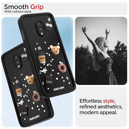 Image of Pikkme Back Cover for OnePlus 6T / Oneplus 7 | Cute Fun Cartoon 3D Bear Silicone Full Body Protection Bumper Cover (Black)