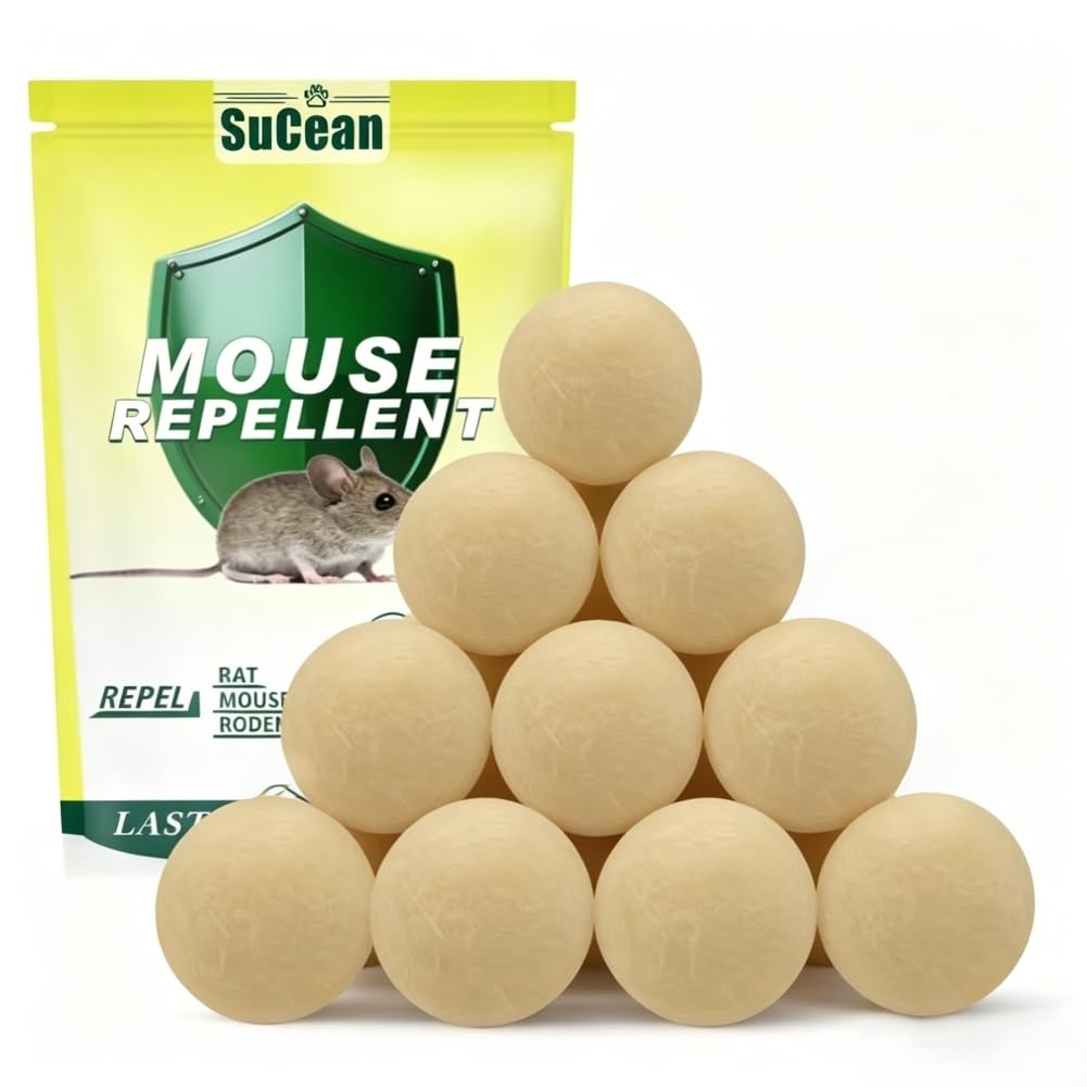 SuCean Mouse Repellent, 2026 Upgrade Peppermint Oil Rat Repellent Outdoor, Mouse Deterrent, Rodent Control, Rat Deterrent, Rodent Repellent for Indoor Outdoor, More Effective Than Ultrasonic-9P
