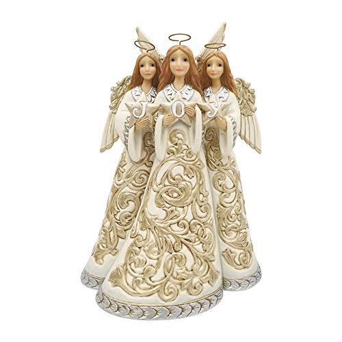 Image of Enesco Jim Shore Heartwood Creek Lustre Trio of Angels Joy Figurine 6006611