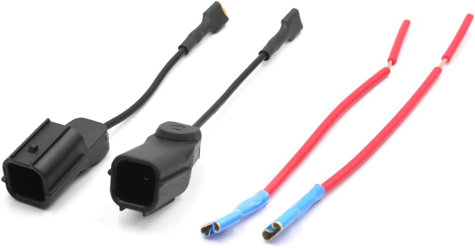 sourcing map 2Pcs Plastic Car Horn Speaker Adapter Wiring Harness Pigtail Socket for Honda