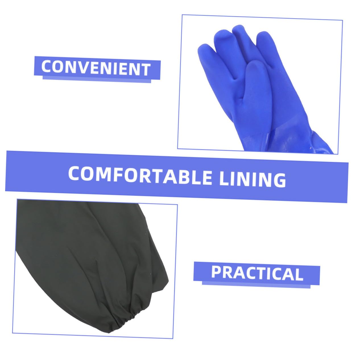 Veemoon 2pares Guantes De Goma Codo Impermeables y Resistentes Para Limpieza De Cocina Lavar Platos y Cuidado De Peceras Guantes Largos De Manga Para Uso Diario